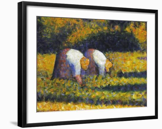 Seurat: Farm Women, C1882-Georges Seurat-Framed Giclee Print