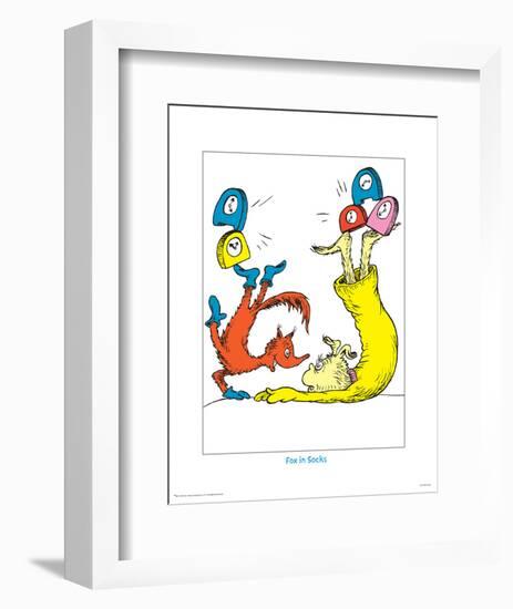 Seuss Treasures Collection II - Fox in Socks (white)-Theodor (Dr. Seuss) Geisel-Framed Art Print