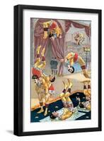 Seven Acrobats-null-Framed Giclee Print