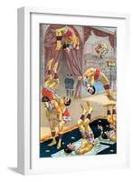 Seven Acrobats-null-Framed Giclee Print