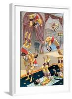 Seven Acrobats-null-Framed Giclee Print