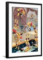 Seven Acrobats-null-Framed Giclee Print