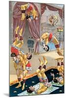 Seven Acrobats-null-Mounted Giclee Print