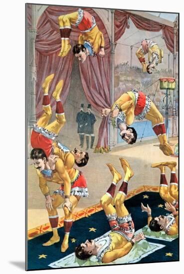 Seven Acrobats-null-Mounted Giclee Print