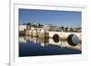 Seven arched Roman bridge and town on the Rio Gilao river, Tavira, Algarve, Portugal, Europe-Stuart Black-Framed Photographic Print