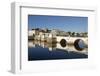 Seven arched Roman bridge and town on the Rio Gilao river, Tavira, Algarve, Portugal, Europe-Stuart Black-Framed Photographic Print