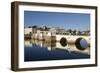 Seven arched Roman bridge and town on the Rio Gilao river, Tavira, Algarve, Portugal, Europe-Stuart Black-Framed Photographic Print