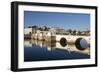 Seven arched Roman bridge and town on the Rio Gilao river, Tavira, Algarve, Portugal, Europe-Stuart Black-Framed Photographic Print