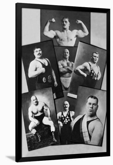 Seven Bodybuilding Champions-null-Framed Art Print