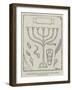 Seven-Branched Candlestick in the Jewish Catacombs, Rome-null-Framed Giclee Print