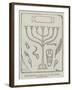 Seven-Branched Candlestick in the Jewish Catacombs, Rome-null-Framed Giclee Print