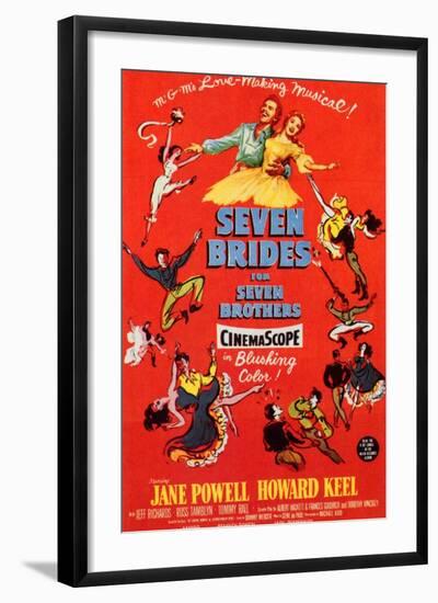 Seven Brides for Seven Brothers, 1954-null-Framed Art Print