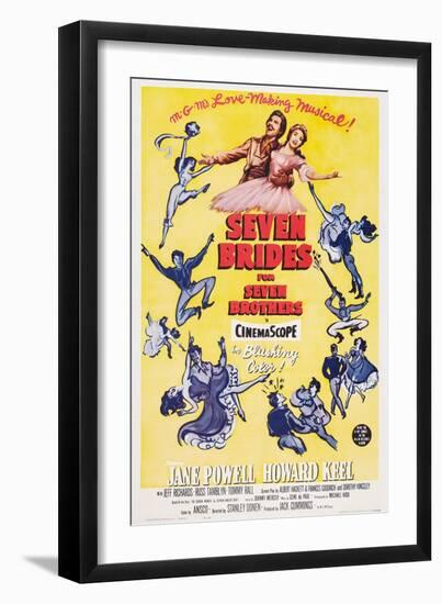 Seven Brides for Seven Brothers, 1954-null-Framed Art Print