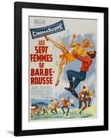 Seven Brides for Seven Brothers, French Movie Poster, 1954-null-Framed Art Print