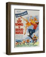 Seven Brides for Seven Brothers, French Movie Poster, 1954-null-Framed Art Print