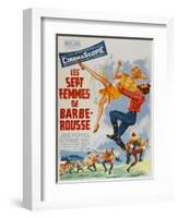 Seven Brides for Seven Brothers, French Movie Poster, 1954-null-Framed Art Print