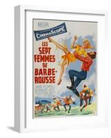 Seven Brides for Seven Brothers, French Movie Poster, 1954-null-Framed Art Print