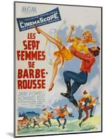 Seven Brides for Seven Brothers, French Movie Poster, 1954-null-Mounted Art Print