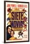 Seven Brides for Seven Brothers, Spanish Movie Poster, 1954-null-Framed Art Print