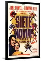 Seven Brides for Seven Brothers, Spanish Movie Poster, 1954-null-Framed Art Print