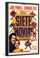 Seven Brides for Seven Brothers, Spanish Movie Poster, 1954-null-Framed Art Print