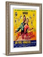 Seven Brides for Seven Brothers, UK Movie Poster, 1954-null-Framed Art Print