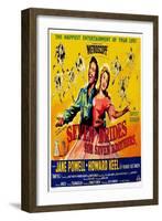 Seven Brides for Seven Brothers, UK Movie Poster, 1954-null-Framed Art Print