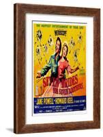 Seven Brides for Seven Brothers, UK Movie Poster, 1954-null-Framed Art Print