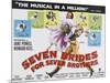 Seven Brides for Seven Brothers, UK Movie Poster, 1954-null-Mounted Art Print
