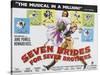 Seven Brides for Seven Brothers, UK Movie Poster, 1954-null-Stretched Canvas