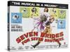 Seven Brides for Seven Brothers, UK Movie Poster, 1954-null-Stretched Canvas