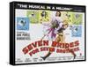 Seven Brides for Seven Brothers, UK Movie Poster, 1954-null-Framed Stretched Canvas