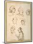 Seven Caricatured Profiles of Four Singers of the Papal Chapels-Pier Leone Ghezzi-Mounted Giclee Print