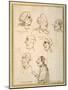 Seven Caricatured Profiles of Four Singers of the Papal Chapels-Pier Leone Ghezzi-Mounted Giclee Print