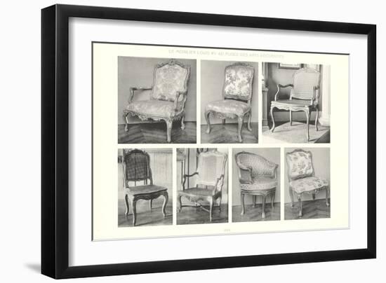 Seven Chairs-null-Framed Art Print