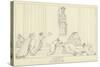 Seven Chiefs Against Thebes-John Flaxman-Stretched Canvas