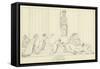 Seven Chiefs Against Thebes-John Flaxman-Framed Stretched Canvas