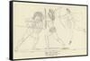 Seven Chiefs Against Thebes-John Flaxman-Framed Stretched Canvas