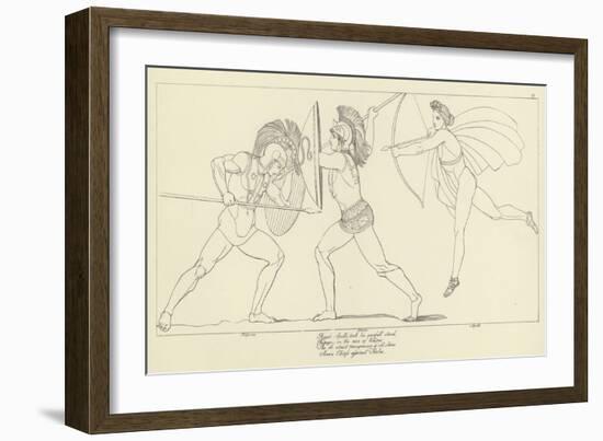 Seven Chiefs Against Thebes-John Flaxman-Framed Giclee Print