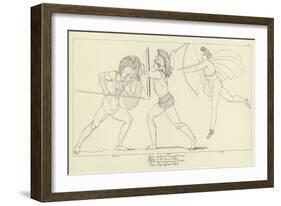 Seven Chiefs Against Thebes-John Flaxman-Framed Giclee Print