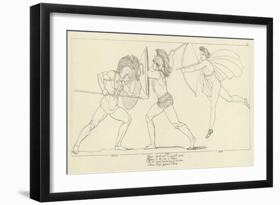 Seven Chiefs Against Thebes-John Flaxman-Framed Giclee Print