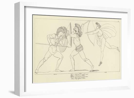 Seven Chiefs Against Thebes-John Flaxman-Framed Giclee Print