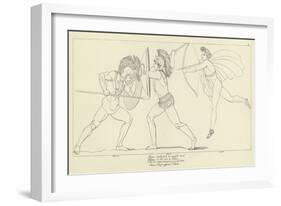 Seven Chiefs Against Thebes-John Flaxman-Framed Giclee Print