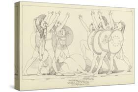 Seven Chiefs Against Thebes-John Flaxman-Stretched Canvas