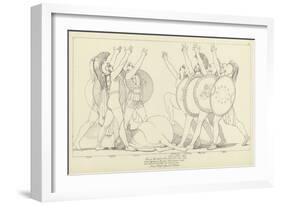 Seven Chiefs Against Thebes-John Flaxman-Framed Giclee Print