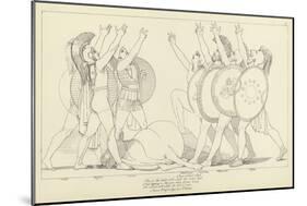 Seven Chiefs Against Thebes-John Flaxman-Mounted Giclee Print