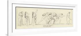 Seven Chiefs Against Thebes-John Flaxman-Framed Giclee Print