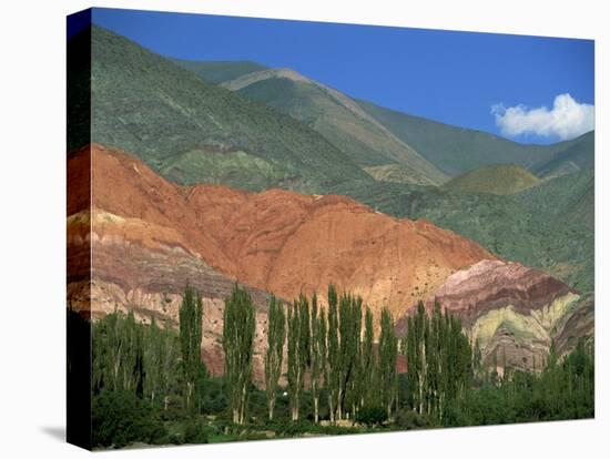 Seven Colours Mountain at Purmamaca Near Tilcara in Argentina, South America-Murray Louise-Stretched Canvas