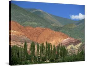 Seven Colours Mountain at Purmamaca Near Tilcara in Argentina, South America-Murray Louise-Stretched Canvas