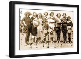 Seven Cowgirls-null-Framed Art Print